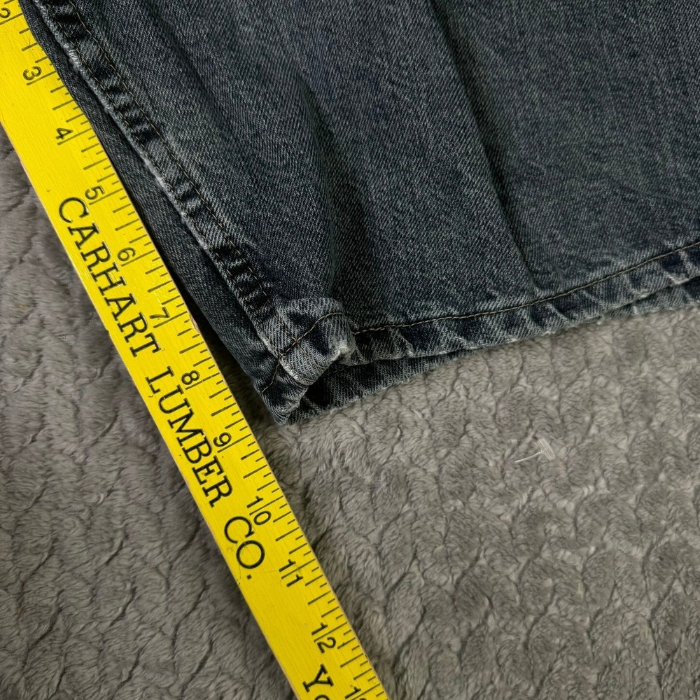Wrangler Mens Denim Shorts Dark Wash Relaxed Fit Workwear Size 34 Causual - Picture 11 of 15